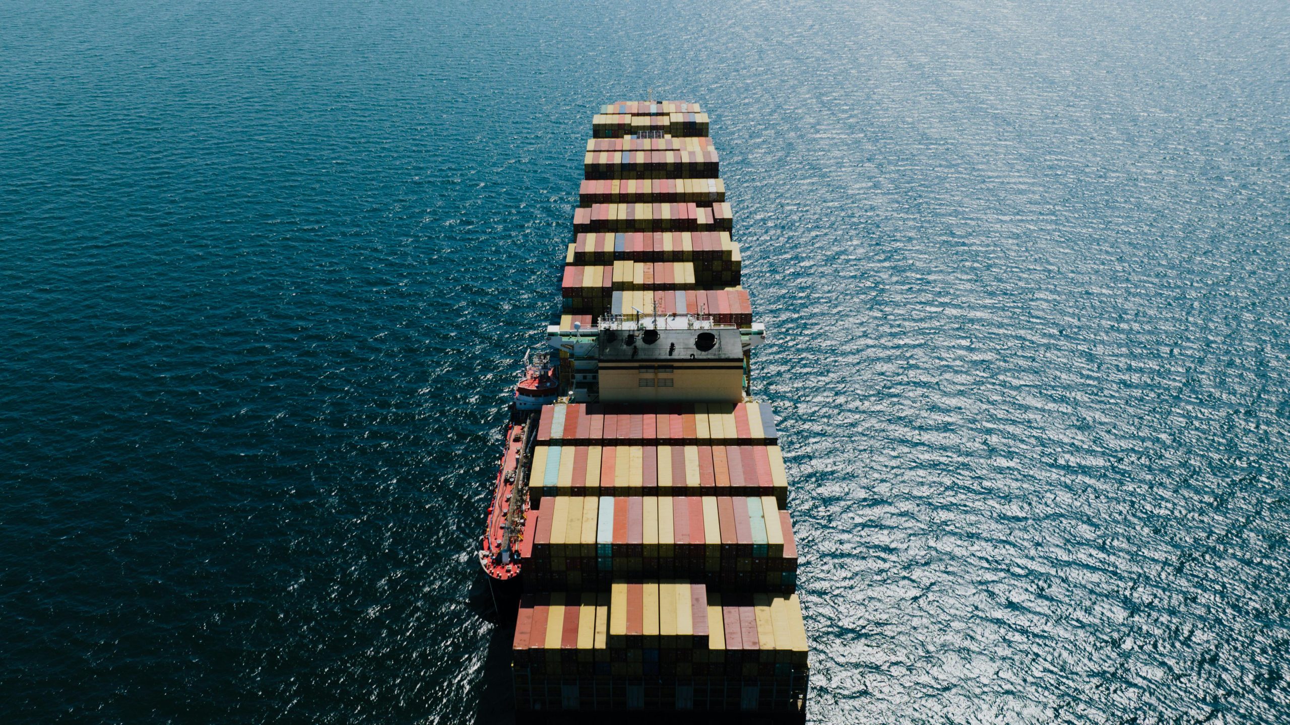 Photo of a large container ship