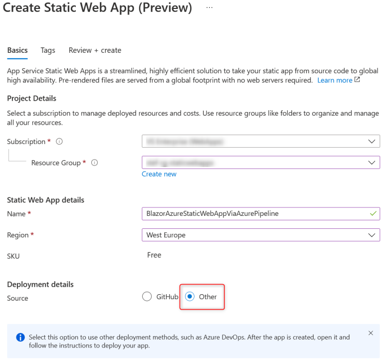 Deploying a Static Web App via Azure DevOps Pipeline - mstack